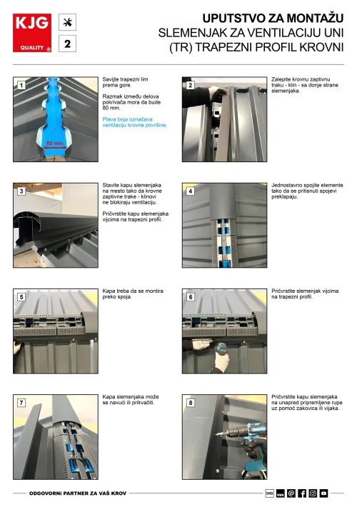 Slemenjak za ventilaciju UNI (TR)