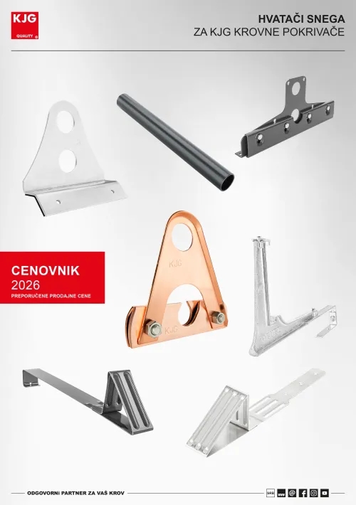 Hvatači snega za KJG krovne pokrivače