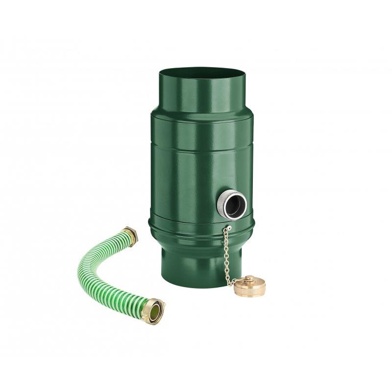 Zadržač vode sa crevom  - Aluminijum – Natur  - Pocink obojeni – Mahovinasto zelena  -  Slika