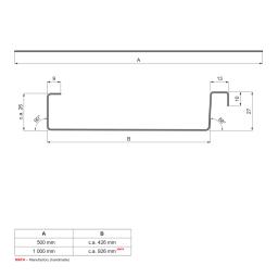 Lim FALZ – 500 kg  - Aluminijum obojeni W.15 / Aluminijum obojeni  - Cink siva W.15 / Cink siva  -  Slika 2