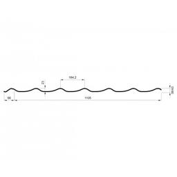 Krovni pokrivač UNI 1  - Pocink obojeni  - Silver  -  Slika 2