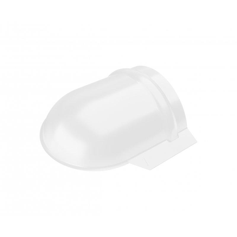 Okrugli završetak slemena  - Pocink obojeni  - Bela  -  Slika