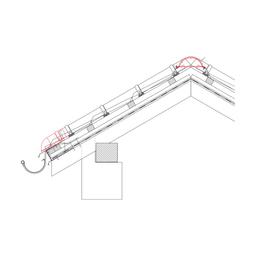 Okrugli završetak slemena  - Pocink obojeni  - Rally crvena  -  Slika 2