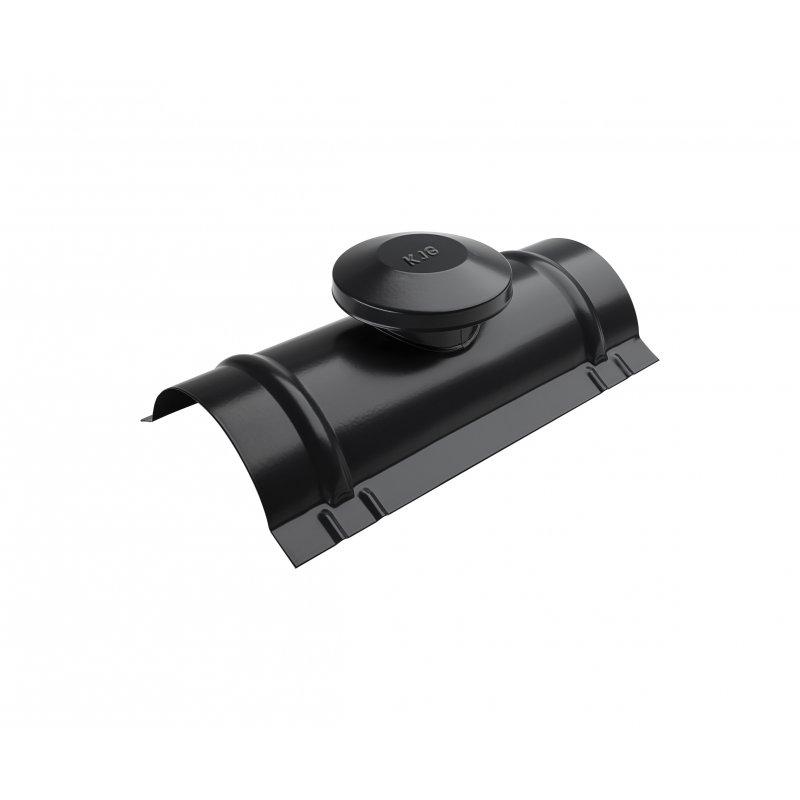 Slemenjak za ventilaciju  - Pocink obojeni  - Intenzivno crna  -  Slika