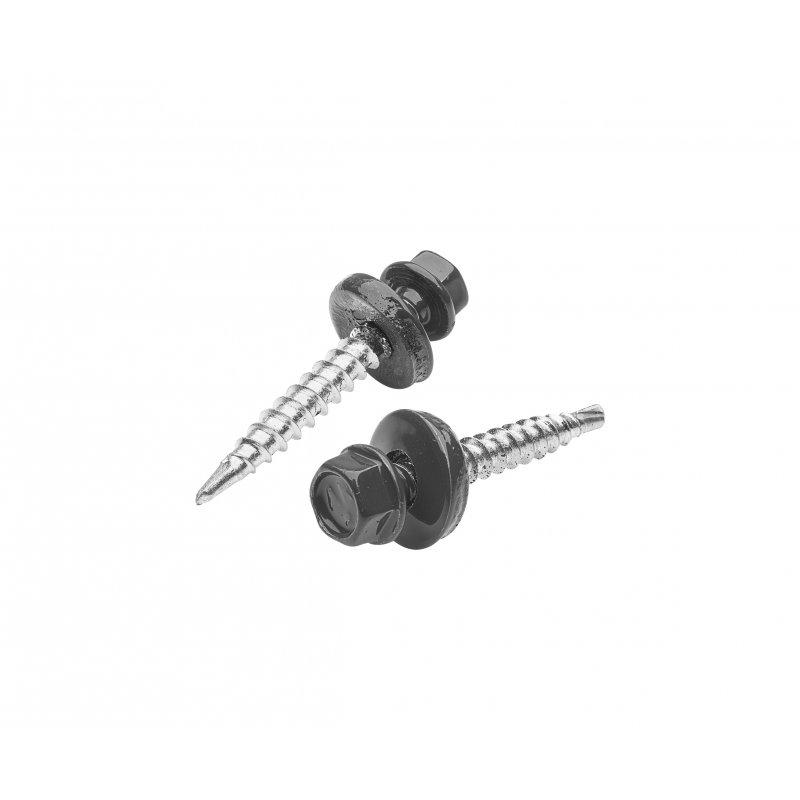 Pocinkovani vijak farmer - Pocink obojeni - Antracit - Slika