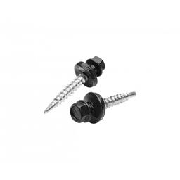 Pocinkovani vijak farmer  - Pocink obojeni  - Intenzivno crna  -  Slika 1