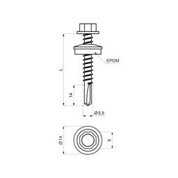 Pocinkovani vijak samorezac GT12  - Pocink obojeni  - Bela  -  Slika 2