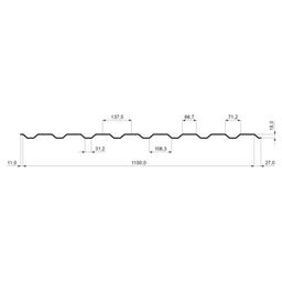 Fasadni trapez TR 18B  - Pocink  - U. S. Steel  -  Slika 2