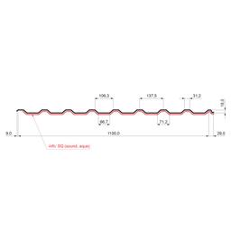 Krovni trapez TR 18A SQ (sound – aqua)  - Pocink obojeni  - Trava zelena  -  Slika 2