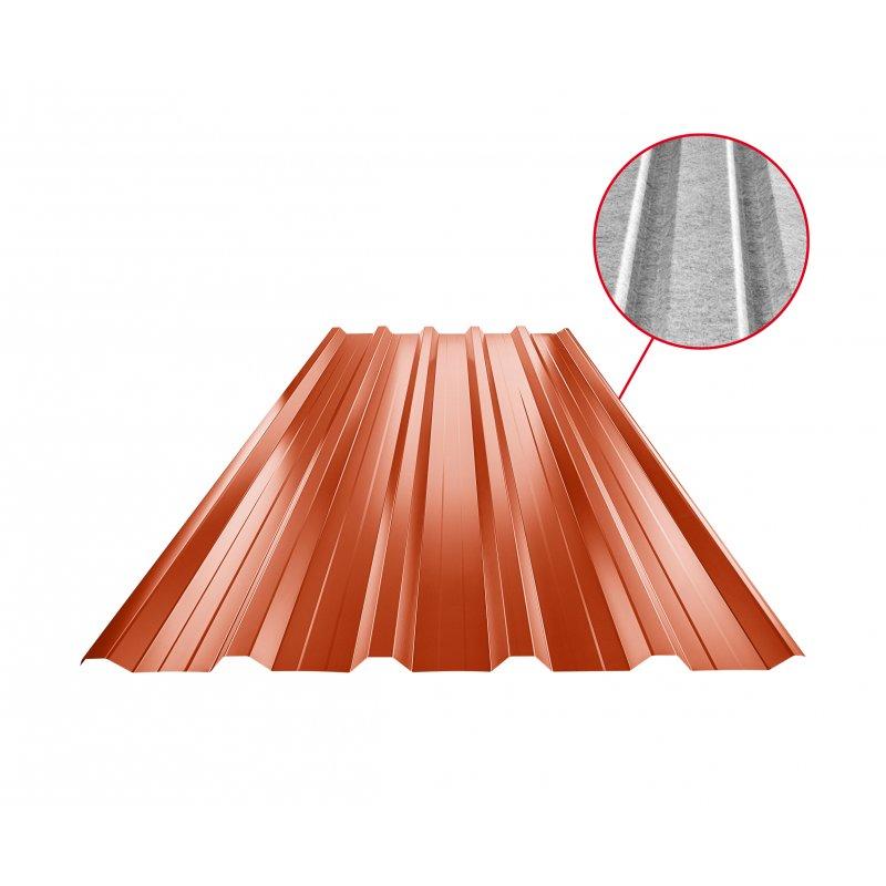 Krovni trapez sa prepustom TR 35A+ SQ (sound – aqua)  - Pocink obojeni  - Rally crvena  -  Slika