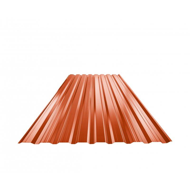 Fasadni trapez sa prepustom TR 18B+  - Pocink obojeni  - Rally crvena  -  Slika