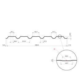 Fasadni trapez sa prepustom TR 35B+  - Pocink obojeni
MARCEGAGLIA  - Antracit  -  Slika 2