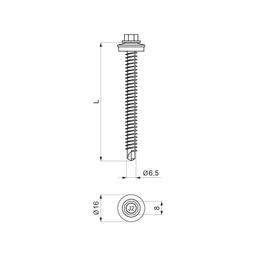 Pocinkovani vijak TR za drvo  - Pocink  - Natur  -  Slika 2