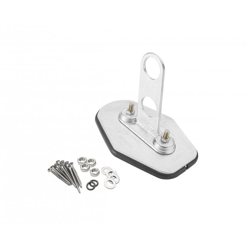 Držač cevi sa dve rupe na montažnoj ploči  - Aluminijum  - Natur  -  Slika