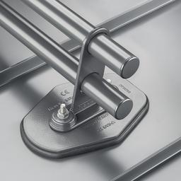 Držač cevi sa dve rupe na montažnoj ploči  - Aluminijum  - Natur  -  Slika 3