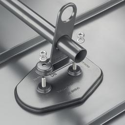 Držač cevi sa dve rupe na montažnoj ploči  - Aluminijum  - Natur  -  Slika 2