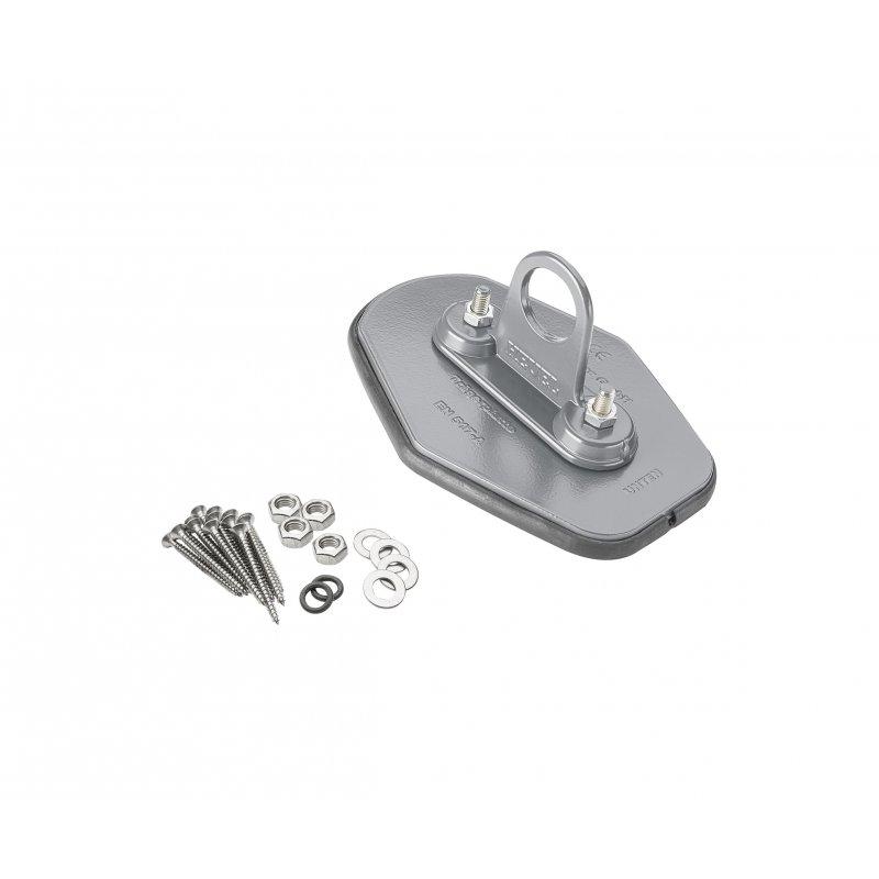 Držač cevi sa jednim rupom na montažnoj ploči  - Aluminijum obojeni  - Svetlo siva  -  Slika