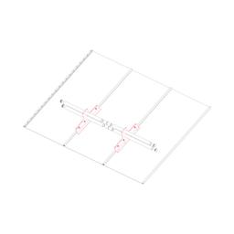 Nosač cevi snegobrana sa dve rupe  - Pocink obojeni  - Vinsko crvena  -  Slika 4