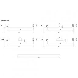 Krovni panel CLICK 306 P, R, T25, T58  - Pocink obojeni  - Silver  -  Slika 2