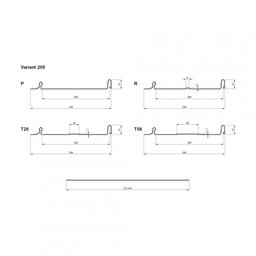 Krovni panel CLICK 205 P, R, T25, T58  - Pocink obojeni
MATT  - Vinsko crvena MATT  -  Slika 2