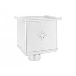 Sabirni kotlič kubni  - Pocink obojeni  - Prijavo bela  -  Slika 1