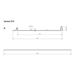 Krovni panel CLICK 515 R - Pocink obojeni
MATT - Vinsko crvena MATT - Slika 2