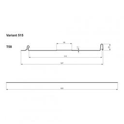 Krovni panel CLICK 515 T58  - Pocink obojeni
MATT  - Antracit MATT  -  Slika 2