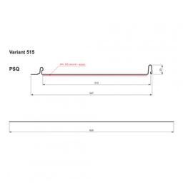 Krovni panel CLICK 515 PSQ  - Pocink obojeni
MATT  - Antracit MATT  -  Slika 2