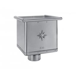 Sabirni kotlič kubni  - Pocink obojeni  - Prašinasto siva  -  Slika 1