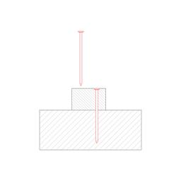 Građevinski ekser sa glavom od 10 mm  - Bakar  - Natur  -  Slika 3