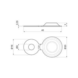 Montažna kapica sa podloškom 20/3  - Bakar  - Natur  -  Slika 2