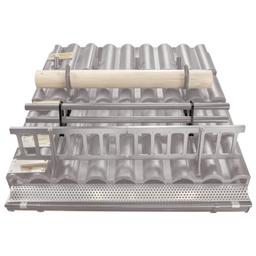 Držač cevi snegobrana  - Aluminijum – Natur  - Pocink obojeni – Vinsko crvena  -  Slika 2