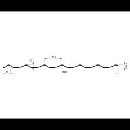 Krovni pokrivač UNI 1  - Pocink obojeni  - Tamno braon ČOKO  -  Slika 2