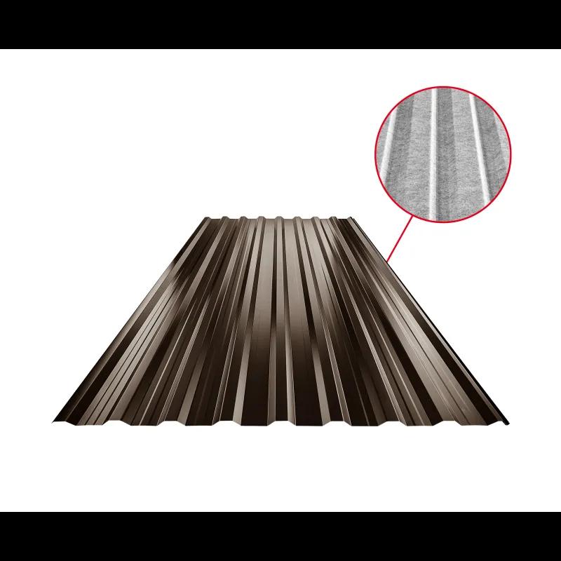 Krovni trapez sa prepustom TR 18A+ SQ (sound – aqua)  - Pocink obojeni  - Tamno braon ČOKO  -  Slika