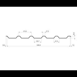 Krovni trapez TR 35A  - Pocink obojeni  - Tamno braon ČOKO  -  Slika 2