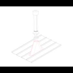 Podnožje za ventilaciju - Trihter  - Aluminijum – Natur  - Pocink obojeni – Metalik bakarna  -  Slika 3