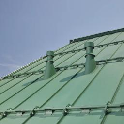 Podnožje za ventilaciju - Trihter  - Aluminijum – Natur  - Pocink obojeni – Trava zelena  -  Slika 2