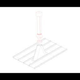 Ventilaciona glava + EPDM  - Aluminijum – Natur  - Pocink obojeni – Tamno plava  -  Slika 3