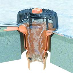 BIT krovni odvod sa manžetnom vertikalni  - Poliamid  - Crna/Narandžasta  -  Slika 2