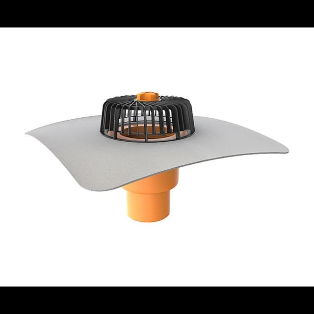 Slika - PVC krovni odvod sa manžetnom vertikalninull