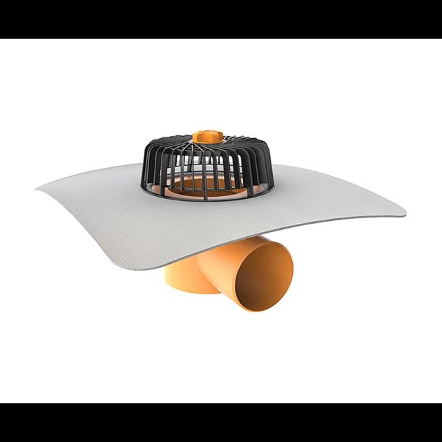 Slika - PVC krovni odvod sa manžetnom horizontalninull