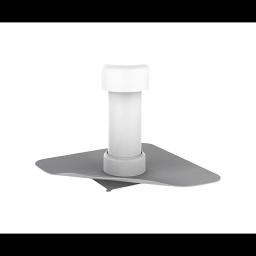 PVC krovna ventilacija – dimnjak sa manžetnom  - PVC  - Bela  -  Slika 1