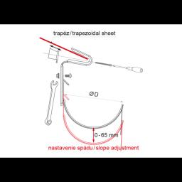Krovna kuka za trapezni lim  - Pocink – Natur  -  Slika 4