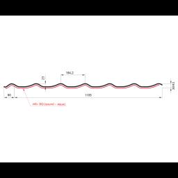 Krovni pokrivač UNI 1 SQ (sound – aqua)  - Aluminijum obojeni  - Tamno silver  -  Slika 2