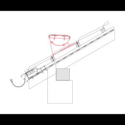 Krovni stepenik za krovni pokrivač UNI  - Aluminijum obojeni  - Tamno silver  -  Slika 2