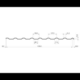 Krovni trapez TR 18A  - Aluminijum obojeni  - Tamno silver  -  Slika 2