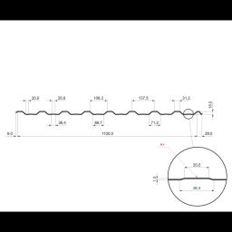 Krovni trapez sa prepustom TR 18A+  - Aluminijum obojeni  - Tamno silver  -  Slika 2