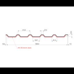 Krovni trapez TR 35A SQ (sound – aqua)  - Aluminijum obojeni  - Tamno silver  -  Slika 2