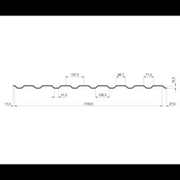 Fasadni trapez TR 18B  - Aluminijum obojeni  - Tamno silver  -  Slika 2