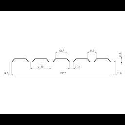 Fasadni trapez TR 35B  - Aluminijum obojeni  - Tamno silver  -  Slika 2